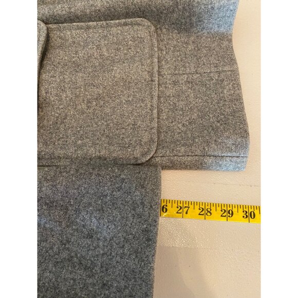Benetton Womens Wool Blend Gray Peacoat Made In Italy Large - Picture 12 of 13